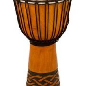 Toca 10" Origins Series Rope Tuned Wood Djembe - Celtic Knot