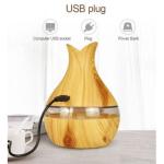 Casey Ultrasonic Aroma Portable Humidifier Light Wood Grain Finish- 300ml