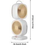 Dual 350 Rotatable Head Rechargeable Desk Fan