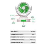 7" Rechargeable Solar Desk Fan Kit with LED Light