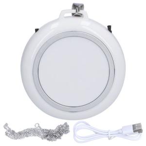White Wearable Negative Ion Air Purifier Necklace
