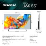 Hisense 55" U6K 4K Smart ULED TV with Quantum Dot & HDR