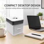 Mini Desktop Evaporative Air Cooler Fan with Humidifying Mist