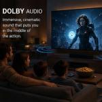 65 Inch Smart 4K UHD LED TV WiFi HDR Do-lby Audio Netflix YouTube