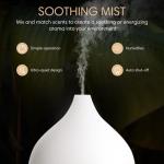 100ml White Wood Grain Mini Diffuser Warm Light Auto Power Off