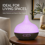 Wood Grain Aroma Diffuser and Mist Humidifier with Ambient Light