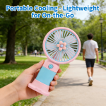 Handheld USB Fan - Cute Designs | Quiet | Desk/Travel Use