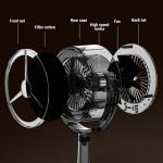 Portable Desktop Range Hood Exhaust Fan with Adjustable Suction