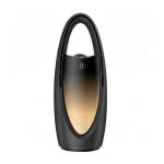 Bladeless Tower Fan with Humidifier, LED Light & Touch Display - Black