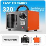 Ozone Generator 60000mg/H with Temp Humidity Display with SA 3-Pin Cable