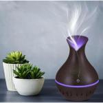 Casey Ultrasonic Aroma Humidifier Dark Hollow Wood Grain
