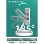 Rechargeable Portable Circulation Table Fan - White