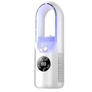 Bladeless Portable Air Conditioner Fan with LED Display - White
