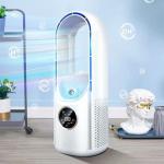 Bladeless Portable Table Fan Use Silent Water Mist Spray
