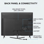 55" 4K QLED Google TV with 3 HDMI, 1 USB & Remote Control