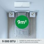 9000btu Calibre Non-Inverter Condensor Air Con Incl Piping Kit