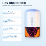 USB Humidifier with Water Tank, Dual Mist Modes and Colour Night Light