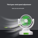 7" Rechargeable Solar Desk Fan Kit with LED Light