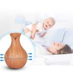 Ultrasonic Mini Wood Grain Aroma Humidifier With LED Color Change -AS-2