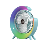 Portable Air Conditioner Desktop Colorful Fan with LED and Mini USB Charge