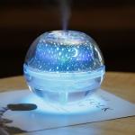 Crystal Aroma Humidifier With Night Light Projection - Gold