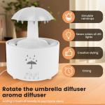 Umbrella Humidifier Diffuser with Rain Sound, LED Light, Timer, Auto-Off