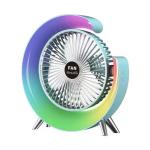 Portable Air Conditioner Desktop Colorful Fan with LED and Mini USB Charge