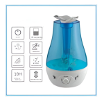 Cool Mist Humidifier With Adjustable 360 Rotation Nozzle And 2 Spray Modes