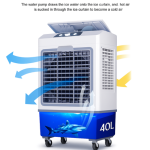 135W Evaporative Air Cooler with 40L Water Tank Cooling & Air Purification