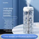 Small Household Humidifier with Colorful Atmosphere Crystal Lamp for Office