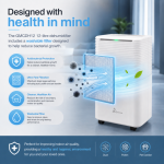 GMC - Dehumidifier - 12L - White - Ultra Quiet Compressor