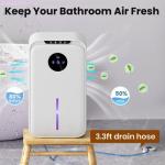 Small Dehumidifier 88oz with Drain Hose, Timer and Sleep Mode
