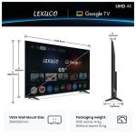 LEXUCO 65-inch 4K UHD HDR Google TV Combo with Soundbar and Wireless Mouse