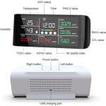 8 in 1 Portable Air Quality Monitor CO2 VOC PM2.5 HCHO Detector