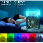 Portable Air cooler Fan with humidifer with RGB light-white