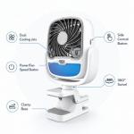 Portable Clamp-On Personal Air Cooler - White & Blue