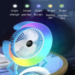 Portable Air Conditioner Desktop Colorful Fan with LED and Mini USB Charge