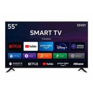 55 Inch Frameless Android Smart TV HD Netflix YouTube Prime Video