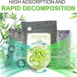 QYNIAL 2Pcs Activated Bamboo Charcoal Odor Absorber Bags Air Purifying 400g