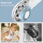 Portable Neck Fan Bladeless 3 Speed Setting-white -Arctic