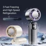 Portable high-speed cooling, folding air conditioning fan