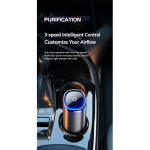 Mini Vehicle Air Purifier HEPA Composite Filter Strong Circulation Wind Cha