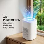 Air Purifier, Negative Ions Air Cleaner with Blue-Light Sterilization