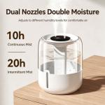 3.8L Dual Spray Cool Mist Humidifier Diffuser with Night Light