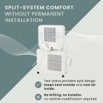 Solenco 5200 BTU Portable Split Air Conditioner for Home & Caravan