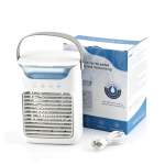 Generic Portable USB Air Cooler Fan with Humidifier & LED Light, 3 Speeds