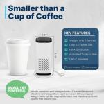 Superwise A1 USB-C Mini HEPA Quiet Air Purifier White