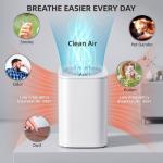 Air Purifier, Negative Ions Air Cleaner with Blue-Light Sterilization