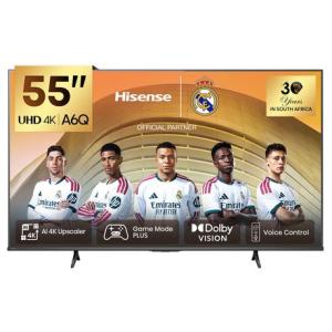 Hisense 55" A6Q 4K UHD Smart TV with AI Upscaler & Voice Control