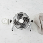 Russell Hobbs Vintage 25cm Silver Desktop Fan with 3 Speed - 2 Pack